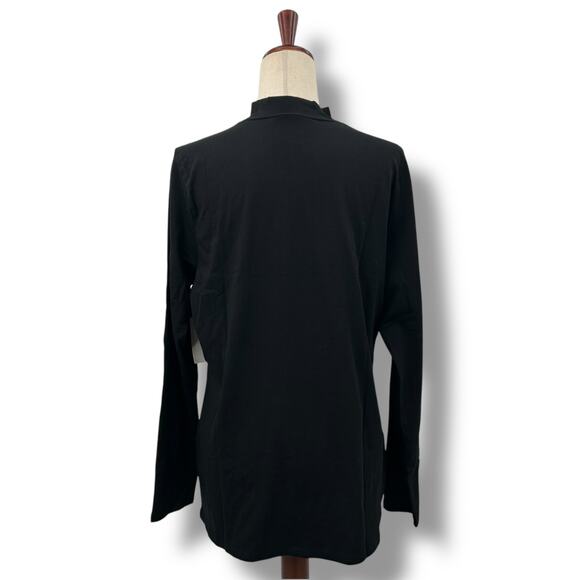 NEW Aveto Black Long Sleeve Top Plus Size 1X Black Mock Neck Modest Layering NWT - Picture 6 of 10